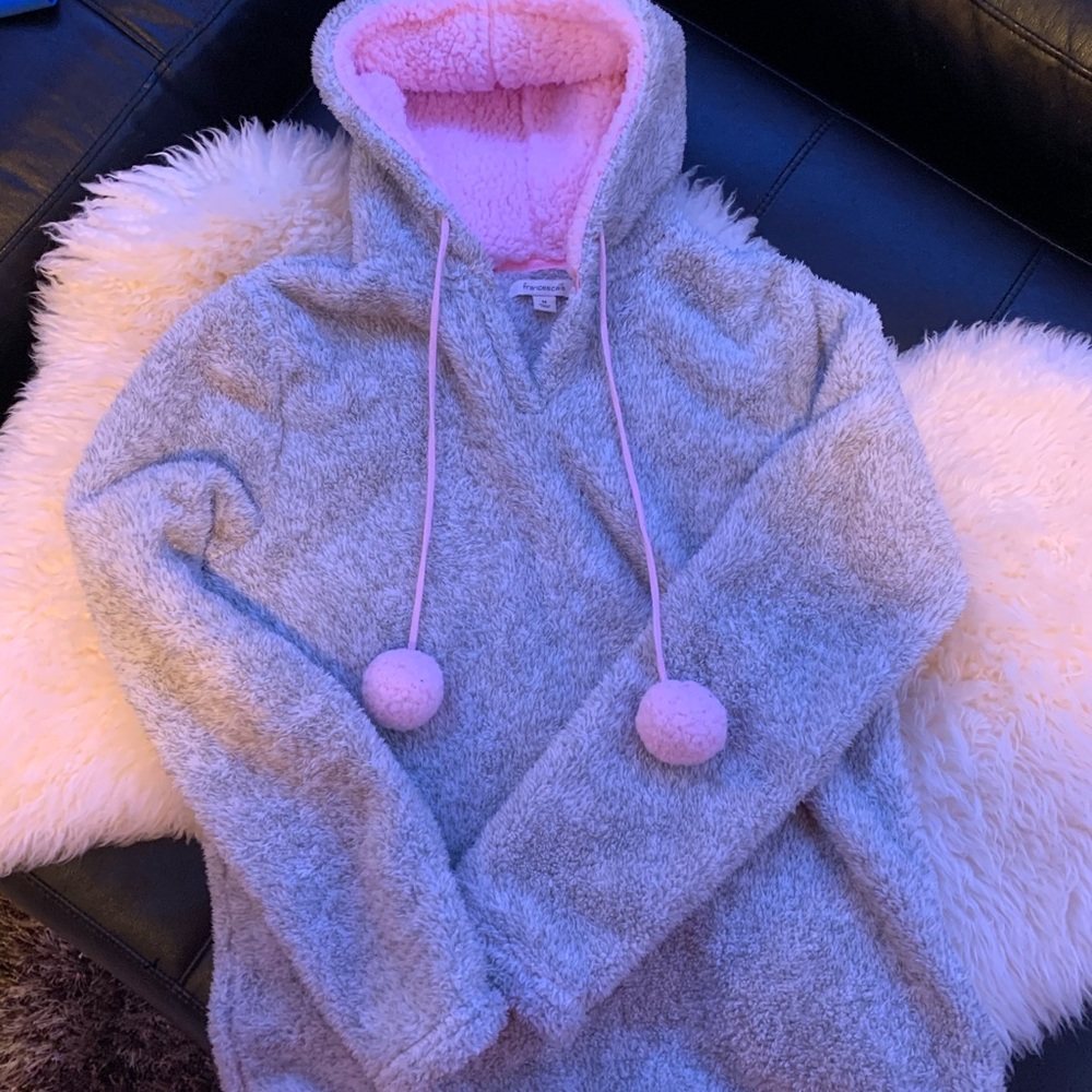 fuzzy sweatshirt